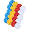 POENVFPO Confezione da 20 Palline da Cave in Plastica di Colore Misto, con Flusso d'aria da 41 Mm, per Allenamento Indoor, Swing, Chipping e Pitching, per Adulti e bambini.