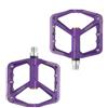 Caswynlife Pedali in nylon leggero, cuscinetto a basso attrito, ampia piattaforma per MTB Road City E-Bikes, installare sinistra destra, nero (viola)