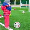 Xiuganpo Pallone da Calcio per Bambini Misura 2, Pallone da Calcio Sportivo in PVC Resistente, Perfetto per L'apprendimento e L'intrattenimento, Colore Rosso/bianco (#1)
