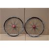 QHYRZE Set Ruote Bici 26/27.5/29 Pollici Cerchio Ruota Bicicletta Cerchi Doppia Parete Freno A Disco V Freno Rilascio Rapido Cuscinetto Sigillato for 8-11 Velocità(Black,27.5'')