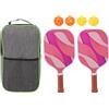 TengXiCLP Set di pickleball Set di palette e palline per pickleball con nucleo a nido d'ape in fibra di vetro per competizioni di gioco all'aperto