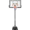 Beaudreaul Canestro da basket portatile, regolabile in altezza (bianco)
