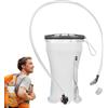 Generisch Borsa dell'acqua per escursioni, 2 l, 37 x 17 cm, a prova di perdite, borsa compatta per campeggio, ciclismo, corsa e zaino in spalla
