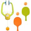 Riaisttd Indoor Table Tennis Trainer, Table Tennis Sparring Set, Portable Training Equipment with Two Rackets Three Balls Flexible Base for Outdoor Practice, 9,45inch Long