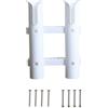 HOgardenME Supporto per canna da pesca in plastica ABS con design a 2 tubi per barca, yacht, kayak, vestibilità sicura per un massimo di tre canne da pesca, include viti e dadi per una facile installazione, nero