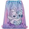 Undercover Lilo & Stitch, sacca da ginnastica, blu/viola, circa 40 x 33 cm, per scuola, sport e viaggi, dai 3 anni in su