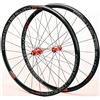 QHYRZE Set di Ruote for Biciclette 700C, Cerchi for Bici Ultraleggeri A Ruota Parete in Lega di Alluminio 30mm di Altezza, V Freno Cerchio for Bici da Corsa A Sgancio Rapido(Black)