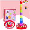 Alomejor Grande Set da Gioco Colorato con Anelli di Lancio, per Bambini Piccoli, Migliora la Coordinazione Occhio-mano, con Giocattolo Sportivo per Interni Ed Esterni