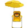 Bonalake Sedia da spiaggia per bambini con ombrellone, pieghevole e rimovibile in tessuto Oxford portatile Sedia da spiaggia per bambini carina con tettuccio per l'estate all'aperto, stile 2 con ombrello