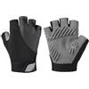 Generico Guanti sportivi mezze dita for ciclismo, palestra, corsa, moto(Orange,M)