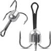 XCTDSVAH Ami da Pesca 1 Pezzo di ami da impigliamento ponderati for Pesca Tripla for Pesci Esca tonno Trota Salmone(1Pcs 8-0)