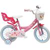 Tecnobike Shop Bici per Bambina Bicicletta Denver Albri Princesses Principesse - Taglia 14 pollici