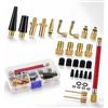 Vasip Kit Adattatore Valvola Bici 32 Pezzi, Adattatore Presta Schrader Dunlop AV DV SV con Tubo di Prolunga, Ago per Gonfiare Palloni e Box, Adattatore Pompa Bicicletta per Bici, Auto, Moto e Palloni