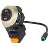 Avejjbaey Affidabilità Interruttori a 5 pin Lampada per bici elettrica impermeabile e interruttori a clacson Controllo a pulsante Indicatori direzione Luce per accessorio scooter elettrico KugooM4
