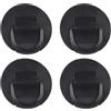 babominimer Kit di toppe a D in PVC per tavole gonfiabili e kayak, confezione da 4 ancoraggi impermeabili per legare ancoraggi di lunga durata, diametro 6 cm, accessori per gommoni, canoe, (nero)