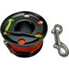 ENSDIEPLS Mulinello da Immersione a Dito, Mulinello for Immersioni subacquee in Alluminio con Clip in Acciaio Inossidabile, Multicolore(Black 30m Flat Line)