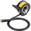 Dolvitrny Acceleratore acceleratore a pollice per scooter elettrici ed e-bike - Supporto per manubrio a 3 poli, compatibile da 24 V a 72 V, design in plastica nera (femmina)