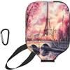 Mexpekil Copertura per racchetta da pickleball a quadri in marmo nero rosa dorato 29,5 x 22,1 cm, custodia protettiva universale per pagaie da pickleball protezione antigraffio in neoprene, regalo per