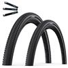 maxxi4you Schwalbe G-One Comp Plus, 2 pneumatici in filo metallico, Active PunctureGuard, composito verde, E-25, nero + Reflex 35-622 (28 x 1,35), con leva per pneumatici maxxi4you