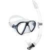 Cressi Ocean VIP Combo Set Maschera Sub Ocean e Snorkel Gamma, Unisex - Adulto, Trasparente/Nero