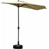 Generic XYNSNDB Ombrellone da Esterno Ombrellone da Esterno 9,8FT Ombrellone da Esterno con Base Semicircolare E Manovella Ombrellone da Piscina Impermeabile per Giardino Cortile Ombrellone da Spiaggia (A