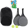 SUNGOOYUE Racchetta da Padel, Nucleo della Racchetta per Sport all'aria Aperta in Famiglia, da Padel, con Set da Tennis, da Abs Pro Eva (Blu Arancio)