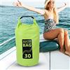 BTOSEP Zaino subacqueo impermeabile da 30 l, per snorkeling e nuoto, attività all'aperto, PVC verde, design senza cuciture