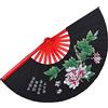 VBESTLIFE Tai Chi Fan Cinese bambù Seta Mano Destra Wushu Pratica di Danza Allenamento Naturale Leggero Durevole Rivetto in Metallo con Apertura Liscia (Black)