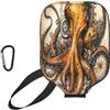 Mexpekil Custodia protettiva universale per racchetta da pickleball, motivo polpo vintage, 29,5 x 22,1 cm, custodia protettiva universale per pagaie da pickleball, in neoprene elastico, protezione