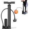 Riaisttd Portatile aria pompa, manuale bicicletta Tire Inflator, Compact Hand Pump, 32 cm 3 Inflation Needles Multifunction Tip, for Road, Mountain, Electric Bikes, Outdoor Vehicle Maintenance