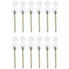 Eawfgtuw 12 punte per esche da pesca alla carpa con anelli in silicone, perni in acciaio inox per attrezzatura da pesca per capelli, aghi spinati da 7 mm, 10 mm, 15 mm (10 mm)