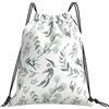 Generic Personalizzato Coulisse Borsa da Palestra Eucalyptus Leaves Australiana Australia Botanical Leaves Borsa Palestra Scuola Unisex Zaino da Viaggio per Yoga Spiaggia Uomo 36X42Cm