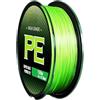 Tidgel Lenza da pesca in PE a 8 fili, 140 m, ad alta sensibilità, super forte, per pesca alla carpa, verde (cavo n. 1,5)