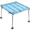 Generic Piattaforma da pesca - Dock pieghevole portatile con altezza regolabile in lega di alluminio e foro per ombrello per uso lungo il fiume, facile da installare e design robusto