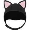 Tidgel Cuffia da nuoto con orecchie di gatto, in gomma calda, con fori di ventilazione, per immersioni, snorkeling, surf, regolabile, 45-67 cm