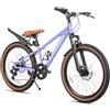 KEANO Huntaway 24 pollici con bicicletta per bambini, mountain bike da 24 pollici, ragazzo e ragazza con una velocità massima di 8-10 metri. Rosa
