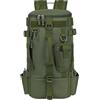 Generisch Zaino per pesca, borsa impermeabile per attrezzatura da pesca, organizer con porta canna, borsa portatile grande a rete con molteplici scomparti, verde