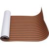 KLOOLIVE Eva - Tappeto da pavimento in teak, autoadesivo, per barca, yacht, 269 x 89 cm