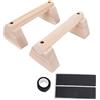 Vroomoto Barra per Push Up in Legno Parallele Barra per Push Up con Base Larghezza Regolabile Legno di Gomma Handstand Dip Balance Beam Training con Cuscinetti Antiscivolo Allenamento (30 cm)