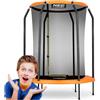 Neo-Sport - Trampolino da giardino per bambini, diametro 150 cm, con rete di protezione alta e chiusura lampo, basso, piccolo, attrezzature da gioco per interni ed esterni, parco giochi, esterni, casa