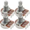 Musiclily Alpha A500K Mini Potenziometro Metrico Split Short Shaft 6,5mm Audio Taper Pot per Chitarra Elettrica Basso (Set di 4)