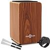 gear4music Cajon di Gear4music con Custodia e Accessori, Sapele