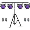 DELIBANG 4 Pezzi 84W LED Par Farotte con treppiedi, RGBW DMX512 Luce Palco Discoteca con Telecomando Effetto Stroboscopico Luci Festa per DJ Bar Banda Cinema Matrimonio Compleanno