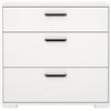 Tvilum Sofia - Comò con 3 cassetti, bianco, 70 x 66,5 x 40 cm (larghezza x altezza x profondità)
