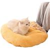 Nankoyal caldo per animali domestici, letto per grotta per gatti,Sacco a pelo per gatti Nascondi grotta per gatti | Cuccia per gatti Cuccia per cani semichiusa in morbido peluche riscaldante per