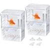 Guador Scatola per Allevamento di Pesci,Guador 2 Pezzi Scatola di Isolamento per Allevamento Acquario Guppy Doppio Allevamento Allevatore Trappola Box Cova Contenitore Acquario Multifunzionale (2 pezzo M)