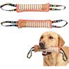Novocloud 2Pz Manicotto Cane 30cm Giocattolo Interattivo per Cani in Tela e Iuta Cuscino da Morso per Addestramento al Tiro alla Fune e Giochi all'Aperto con 2 Maniglie Robuste (Osso)