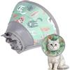 Pyralidsg Collare Elisabettiano Gatto, Regolabile Morbido Collare Gatto, Leccatura Anti-Morso Collares Elisabetta Cane, per Animali Domestici, Cane e Gatti Ferita Recupero(Verde Menta, M)