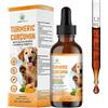 LanxPetNova Curcumina e Curcuma per Cani: Antinfiammatorio e antidolorifico, mobilità dell'anca e delle articolazioni, recupero della flessibilità e della mobilità, forma liquida Migliore assorbimento