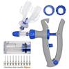 SCZMBLTLNV Modificabile per Pollame Bovini Pecore 1/2/5ml Siringa Automatica Continua Animale Iniettore di Pollo Pollame Durevole Vaccino 10 Aghi Veterinari(2ML,16x38)